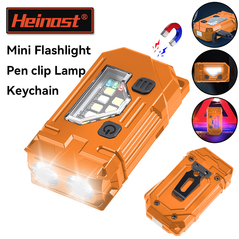 Fishing Headlamp - Mini chaveiro edc lanterna recarregável tocha