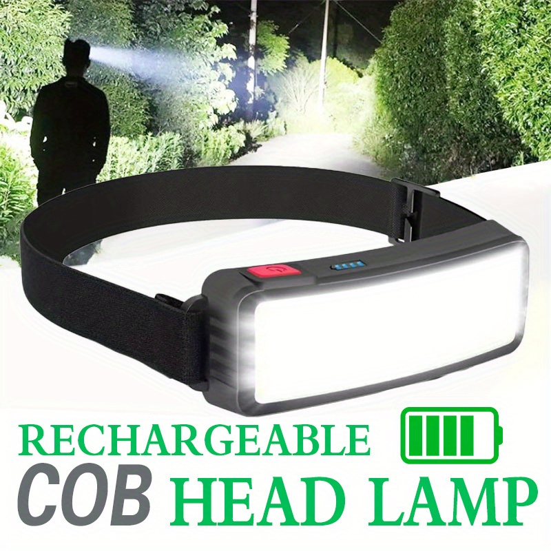 Fishing Headlamp - Poderoso cob led farol tipo-c recarregável