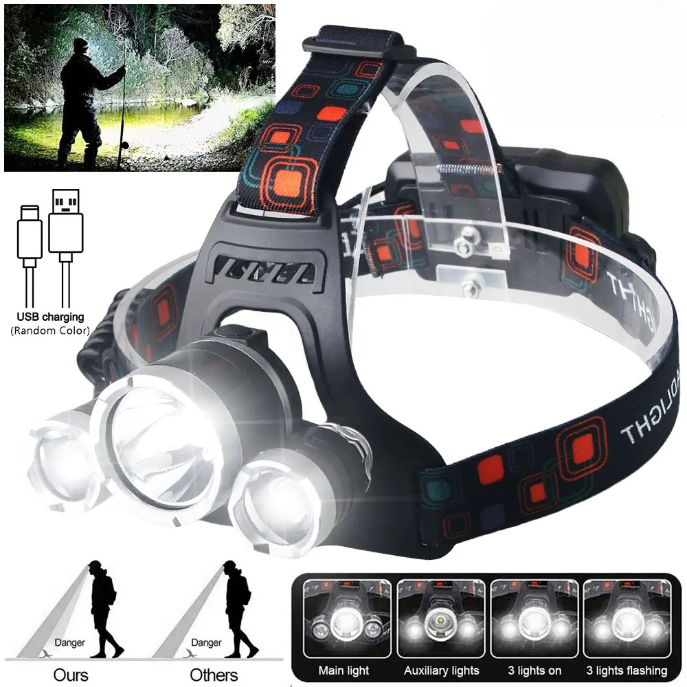 Fishing Headlamp - Lanterna de cabeça LED de alta