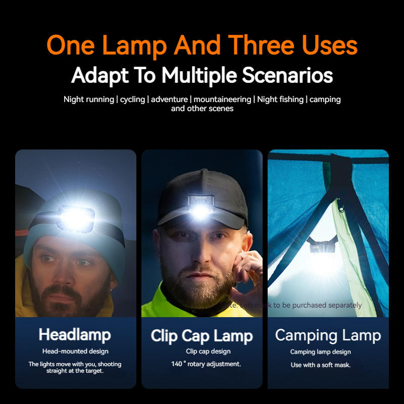 Philips led farol sensor cabeç - Fishing Headlamp avaliação e preço