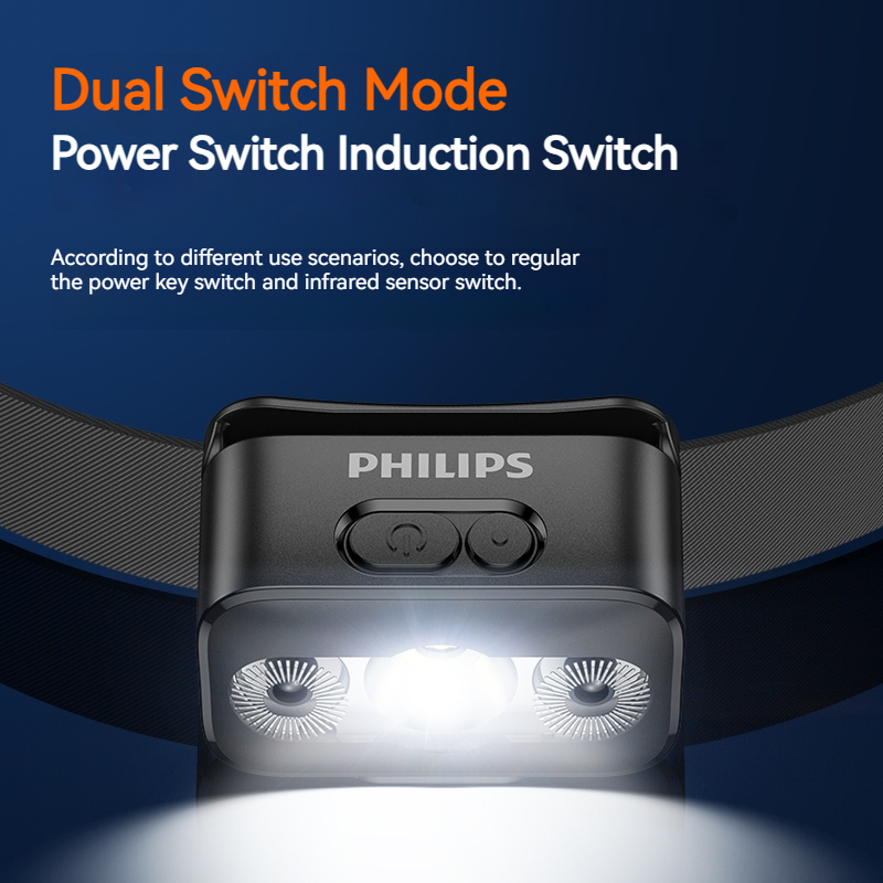 Philips led farol sensor cabeç - Fishing Headlamp avaliação e preço