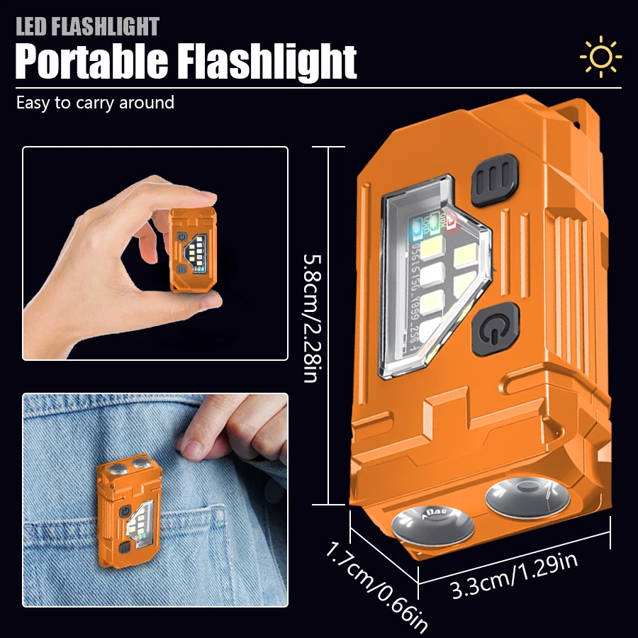 Mini chaveiro edc lanterna rec - Fishing Headlamp avaliação e preço