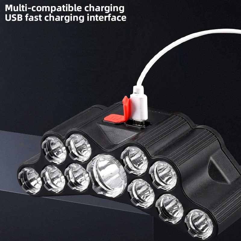 11 led farol de luz forte lâmp - Fishing Headlamp avaliação e preço