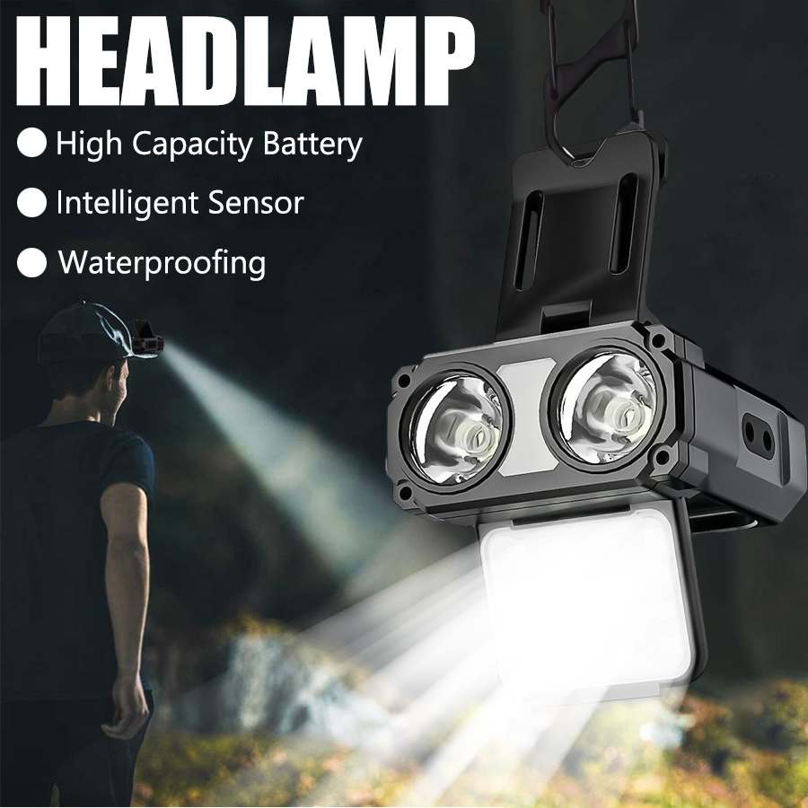 Sensor cob led farol tampa cli - Fishing Headlamp avaliação e preço